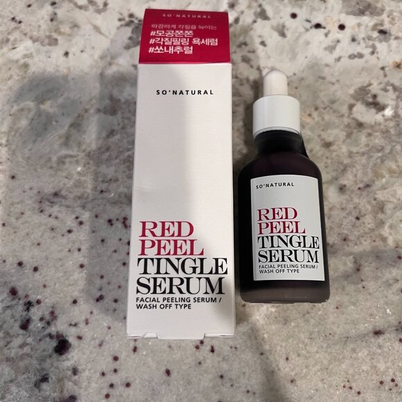So Natural Red Peel Tingle Serum w/Alpha Hydroxy Exfoliating Face Serum 35ml NEW - Picture 5 of 5